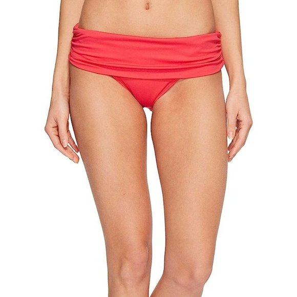 LAUREN RALPH LAUREN Womens Fold-Over Wide-Band Bikini‎ Swim Bottom Size 4 - Picture 1 of 2